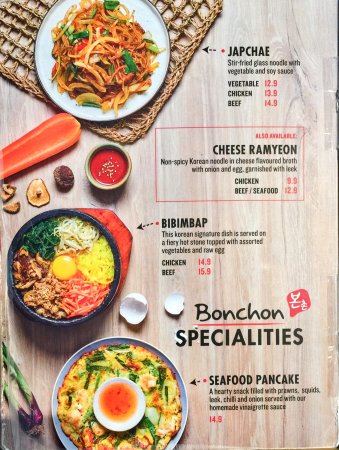 Bonchon Menu