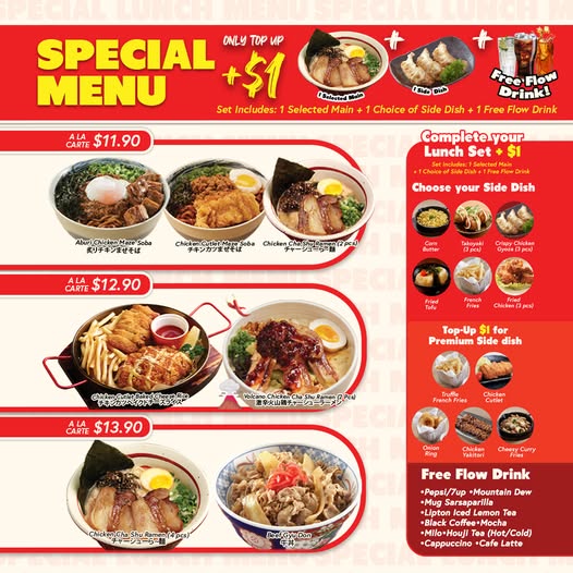 Menya Musashi Menu