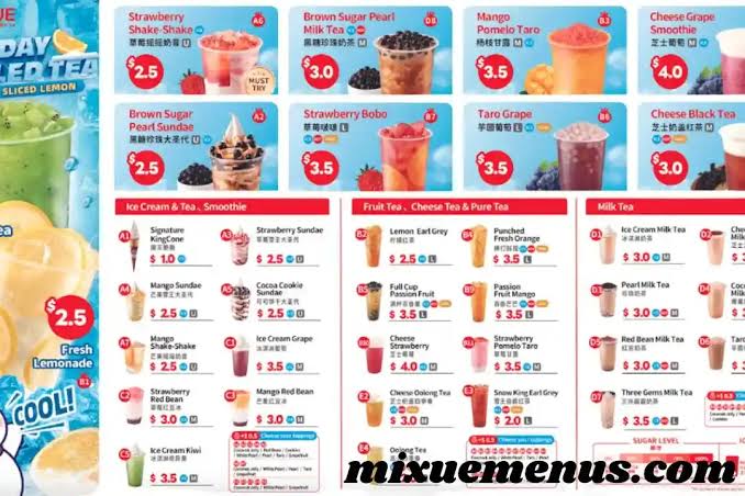 Mixue Menu