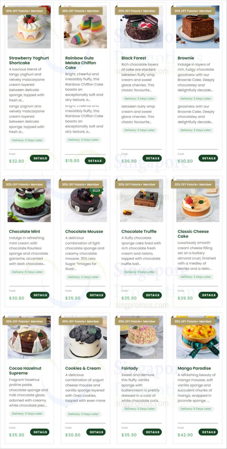 Polar Puffs & Cakes Menu