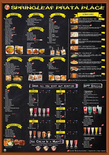Springleaf Prata Place Menu Singapore