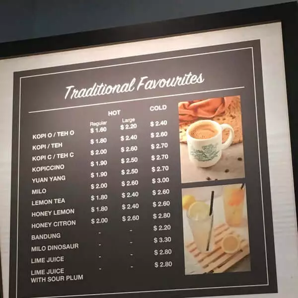 Wang Cafe Menu