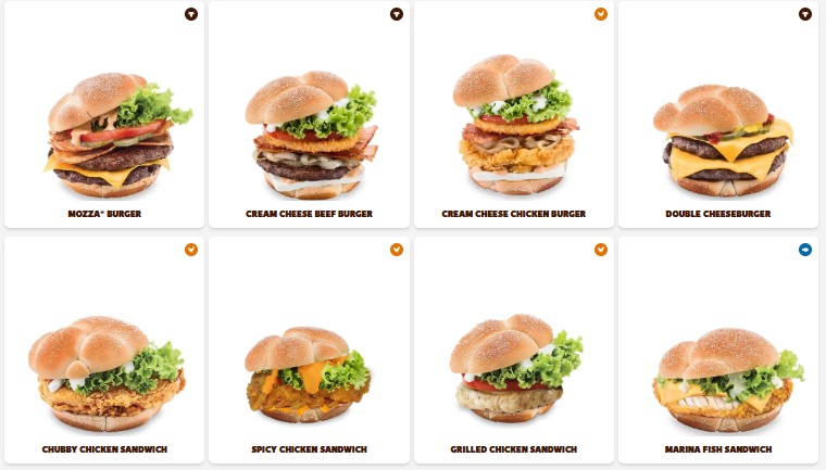 aw burgers menu