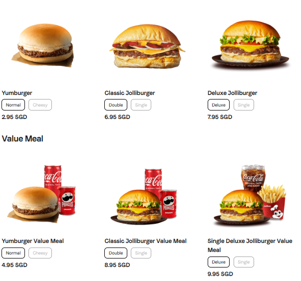 jollibee beef burgers prices