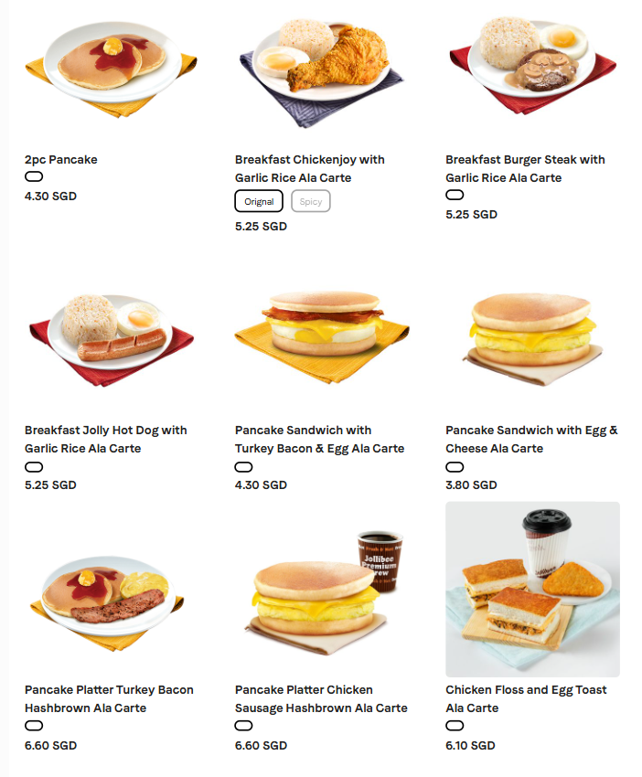 jollibee breakfast menu prices