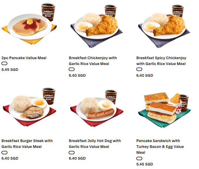 jollibee breakfast value meals menu prices