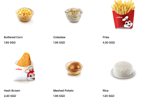 jollibee sides prices
