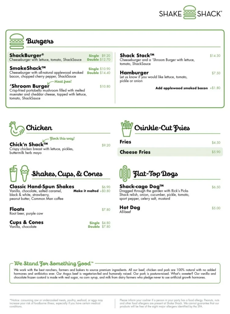 shake shack menu