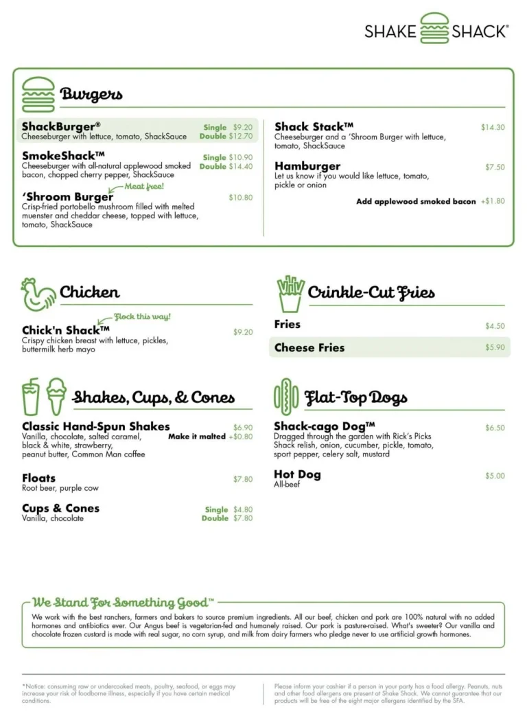 shake shack menu