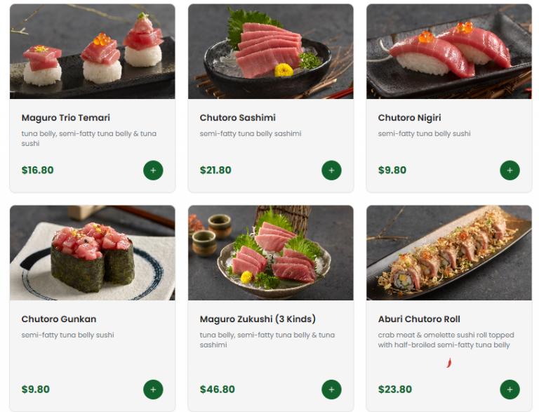 sushi tei menu